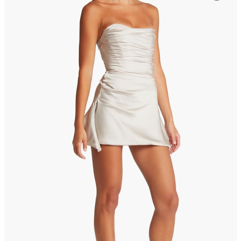 House of CB Jasmine Strapless Satin Corset Dress in 2025 Boho sleeveless dress, [yandex]