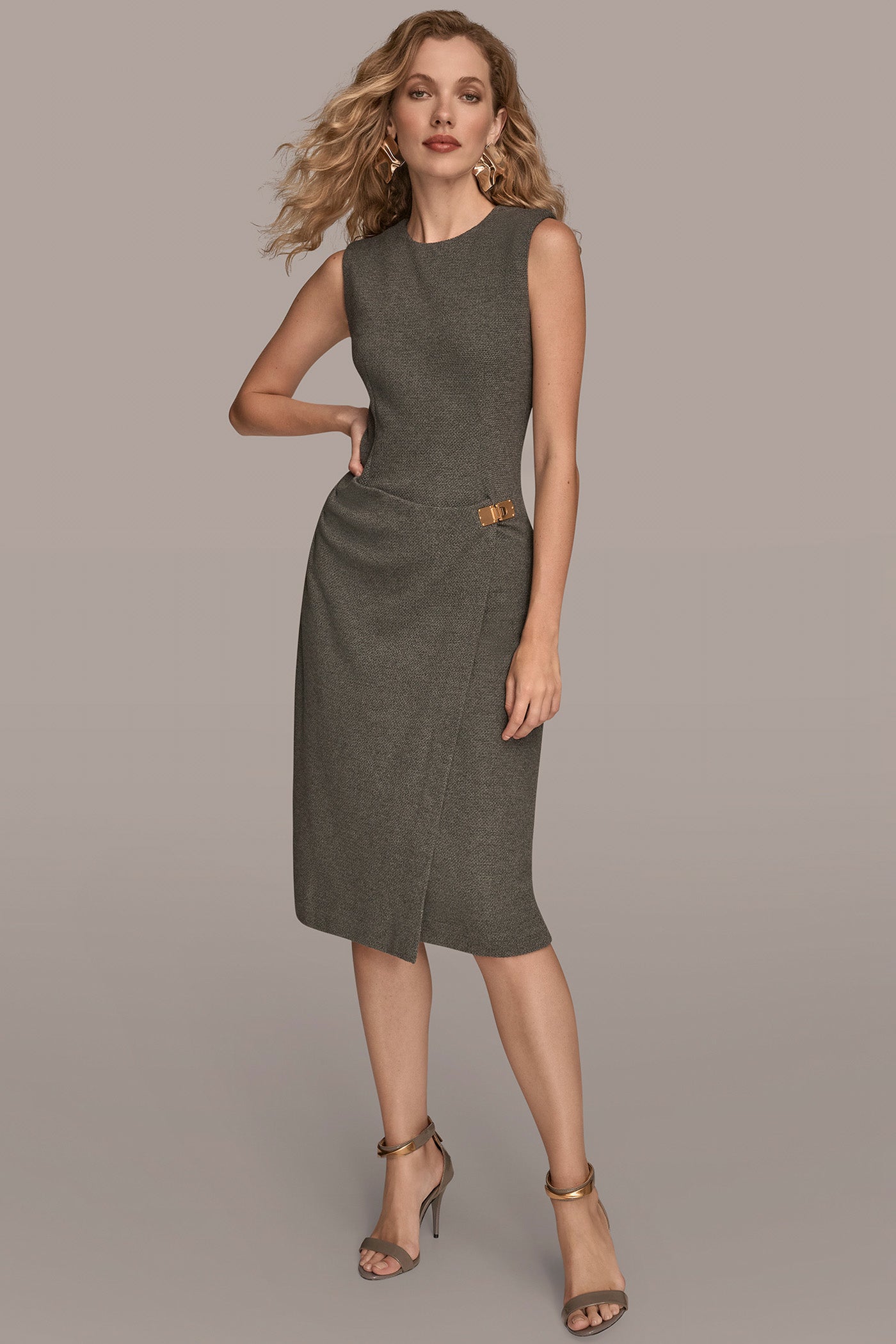 Sleeveless Cotton Midi Sheath Dress | Sheath Dress | Donna Karan